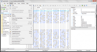 Screenshot of the application SuperHexEdit - #7