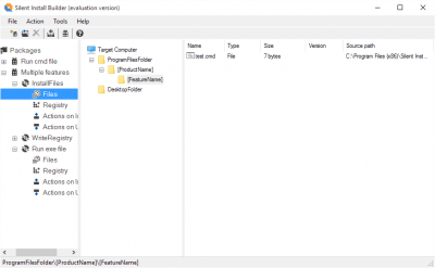 Screenshot of the application Silent Install Builder - #3