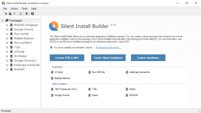 Screenshot of the application Silent Install Builder - #4