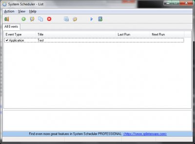 Screenshot of the application System Scheduler Free - #1