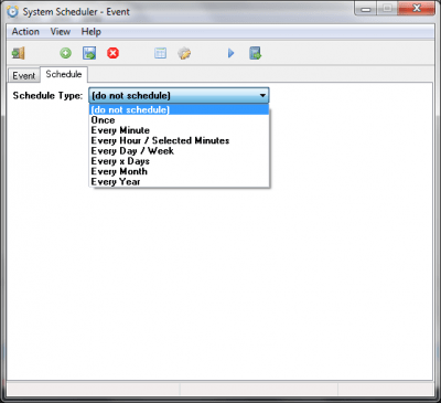 Screenshot of the application System Scheduler Free - #6