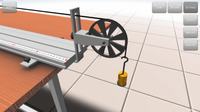 Screenshot of the application Equal-accelerated motion - #4