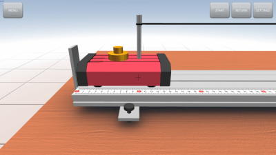 Screenshot of the application Equal-accelerated motion - #6