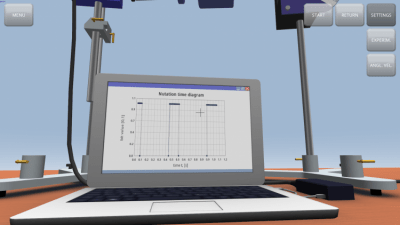 Screenshot of the application Precession and nutation of a gyroscope - #3