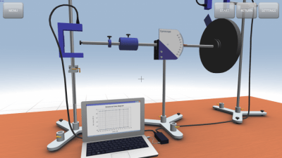 Screenshot of the application Precession and nutation of a gyroscope - #8