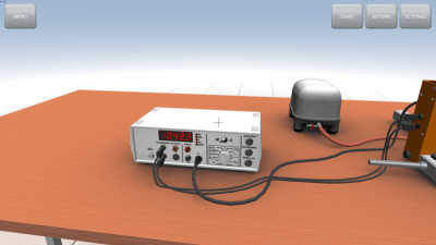 Screenshot of the application Equal-accelerated rotation - #7