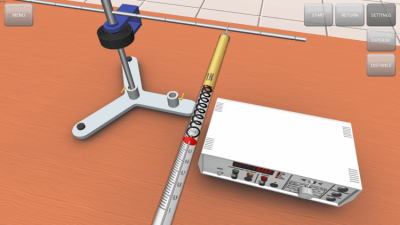 Screenshot of the application Moment of inertia of different bodies - #8