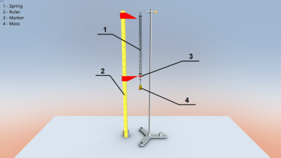 Screenshot of the application Hooke's Law - #4
