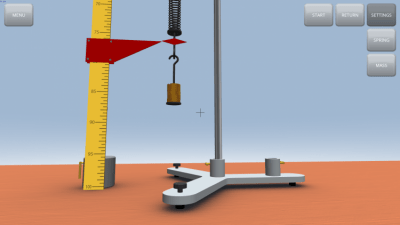 Screenshot of the application Hooke's Law - #5