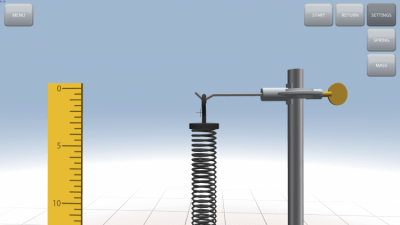 Screenshot of the application Hooke's Law - #6