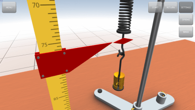Screenshot of the application Hooke's Law - #7