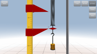 Screenshot of the application Hooke's Law - #8