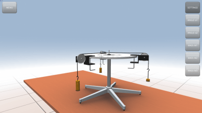 Screenshot of the application Parallelogram of forces - #5