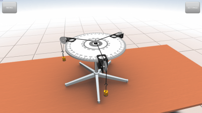 Screenshot of the application Parallelogram of forces - #8