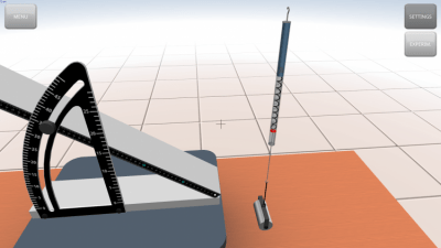 Screenshot of the application Inclined plane - #5