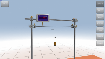 Screenshot of the application Determination of Young's modulus - #5