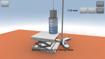 Screenshot of the application Archimedes' law - #6