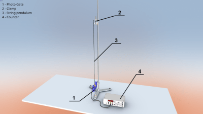 Screenshot of the application Harmonic oscillation of a pendulum - #1