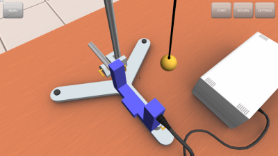 Screenshot of the application Harmonic oscillation of a pendulum - #4