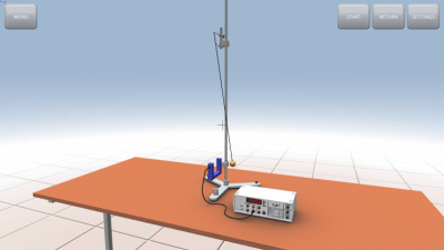 Screenshot of the application Harmonic oscillation of a pendulum - #5