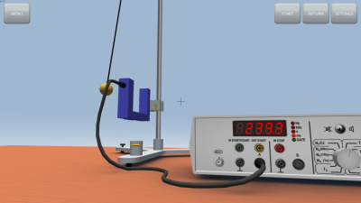 Screenshot of the application Harmonic oscillation of a pendulum - #6