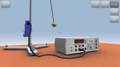 Screenshot of the application Harmonic oscillation of a pendulum - #8