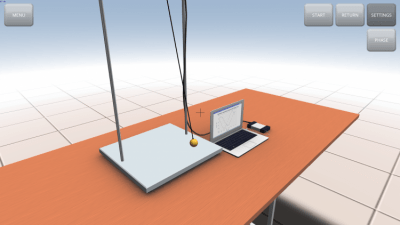 Screenshot of the application Elliptical oscillation of a pendulum - #8