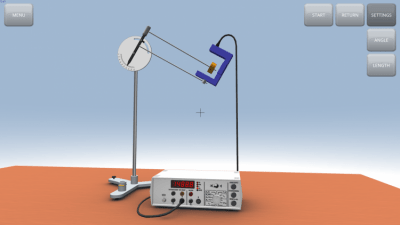Screenshot of the application Pendulum with variable g - #6