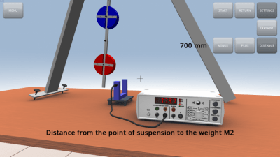 Screenshot of the application Boat reversible pendulum - #1