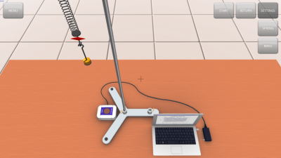Screenshot of the application Simple harmonic oscillations - #4
