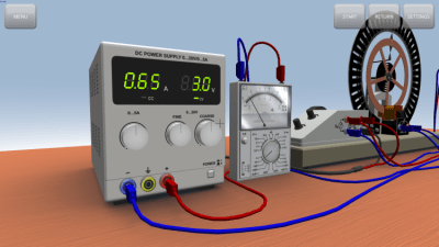Screenshot of the application Forced torsional oscillations - #4