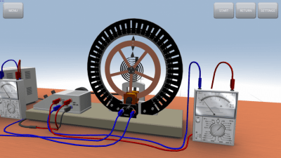 Screenshot of the application Forced torsional oscillations - #5