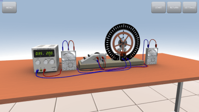 Screenshot of the application Forced torsional oscillations - #6