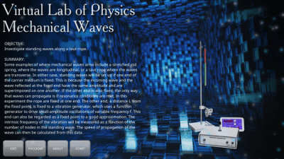 Screenshot of the application Mechanical waves - #1