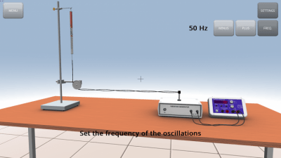 Screenshot of the application Mechanical waves - #3