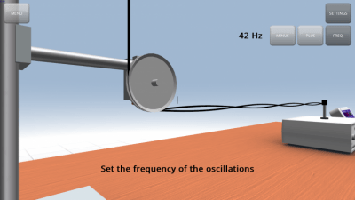 Screenshot of the application Mechanical waves - #5