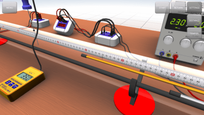 Screenshot of the application The speed of sound in air - #3