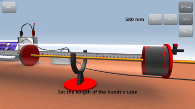 Screenshot of the application Research on standing sound waves - #7