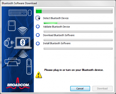 Screenshot of the application WIDCOMM Bluetooth Software - #1