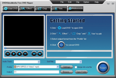 Screenshot of the application DVD Video Media Free DVD Ripper - #1