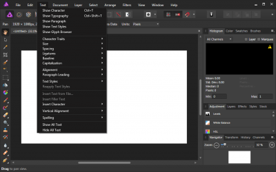 Screenshot of the application Affinity Photo - #3