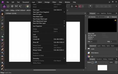 Screenshot of the application Affinity Photo - #4