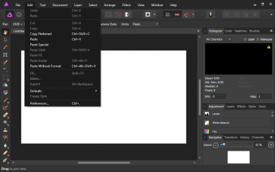 Screenshot of the application Affinity Photo - #5
