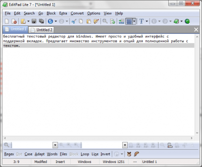 Screenshot of the application EditPad Lite - #3