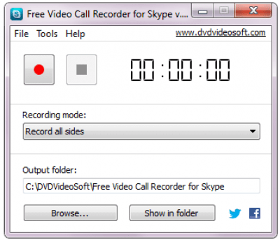 Screenshot of the application Free Video Call Recorder for Skype - #1