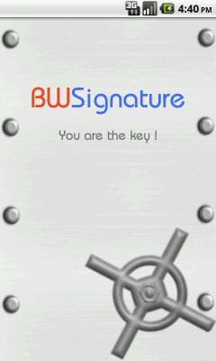 Screenshot of the application BioWallet Signature - #1