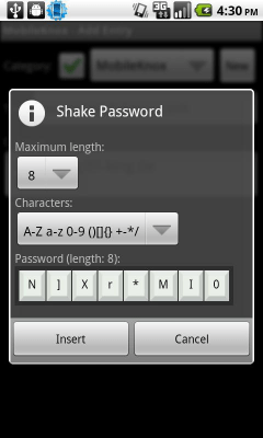 Screenshot of the application MobileKnox - #4