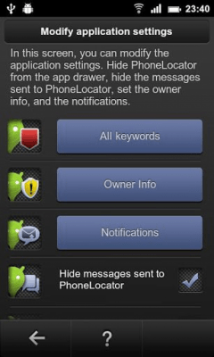 Screenshot of the application PhoneLocator - #1