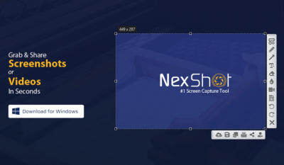 Screenshot of the application Nexshot - #1