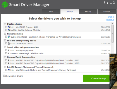 Screenshot of the application Smart Driver Manager - #2